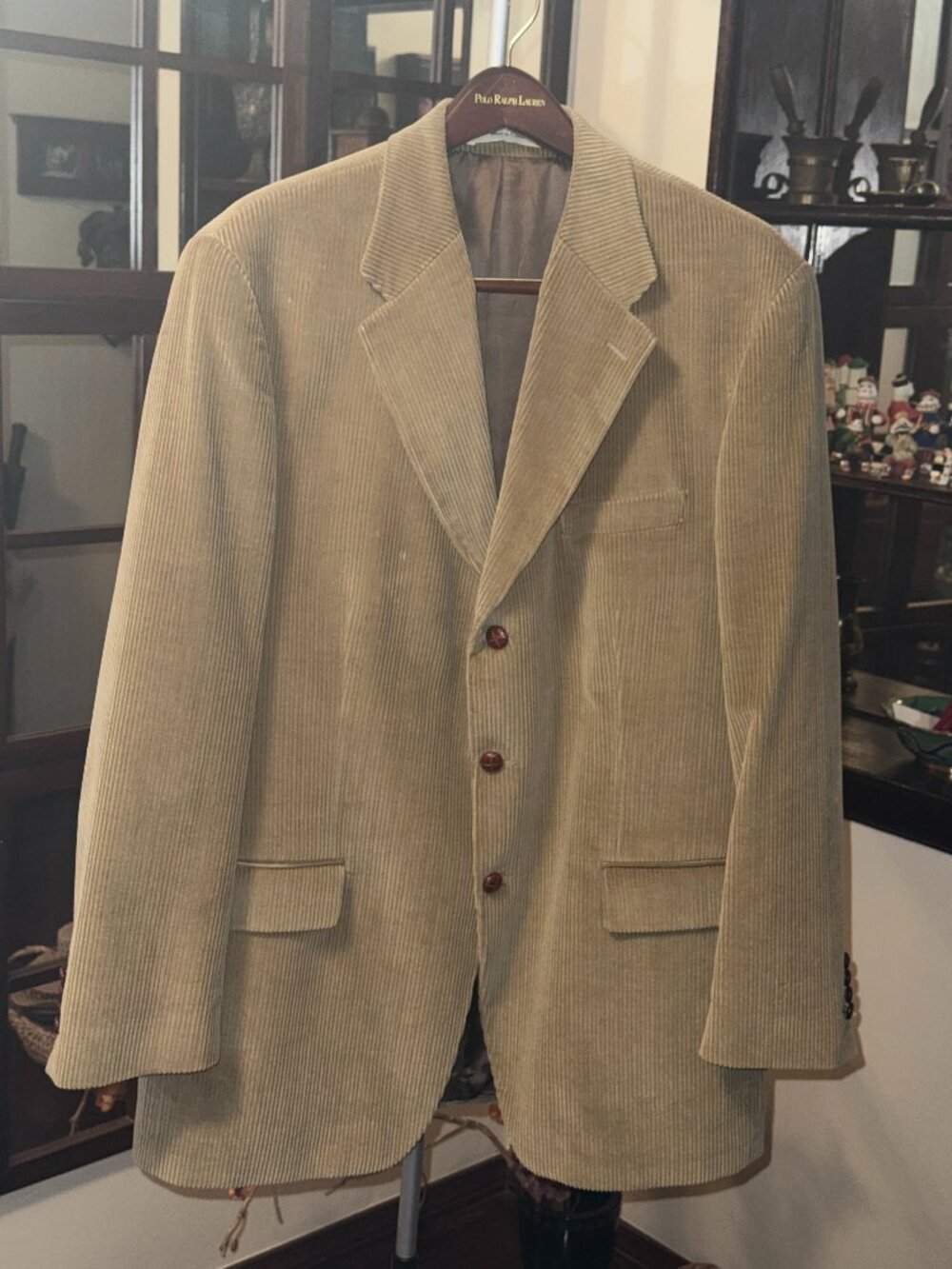 VINTAGE CHAPS RALPH LAUREN MEN'S CORDUROY SPORT JACKET BLAZER MADE IN CANADA 46T